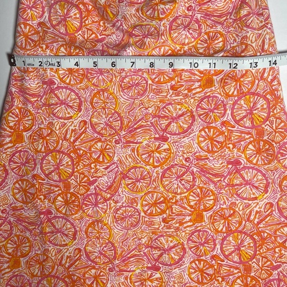 Lilly Pulitzer Petula Strapless Mini Dress or Skirt Ten Speed Bike Print Pink XS - Picture 7 of 9